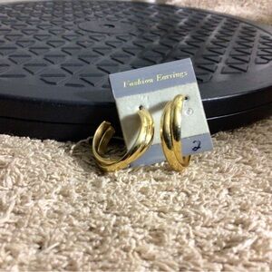 Gold Twisted Hoop Earrings - Fashion Earrings